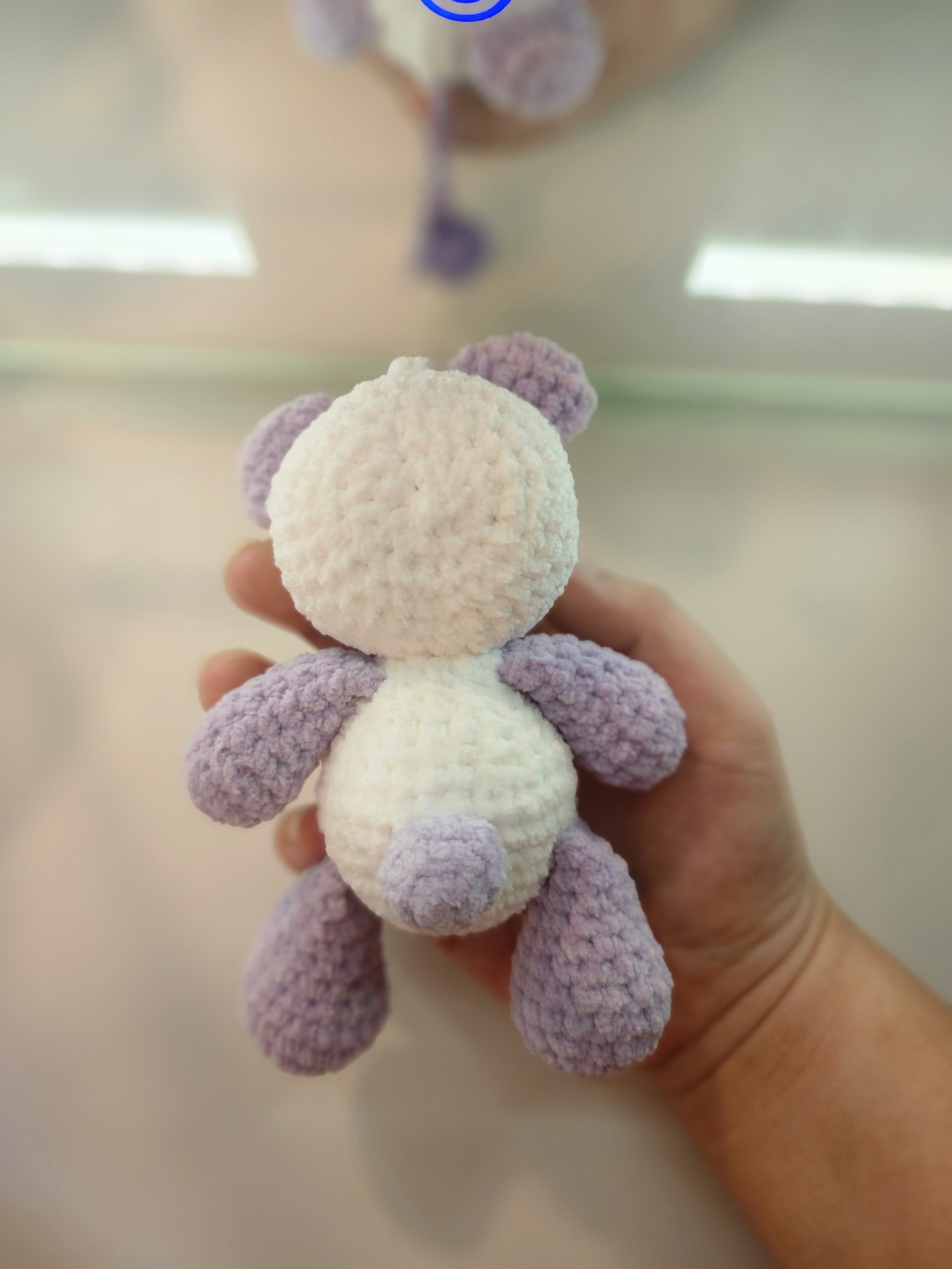 One Random Color Panda Keychain
