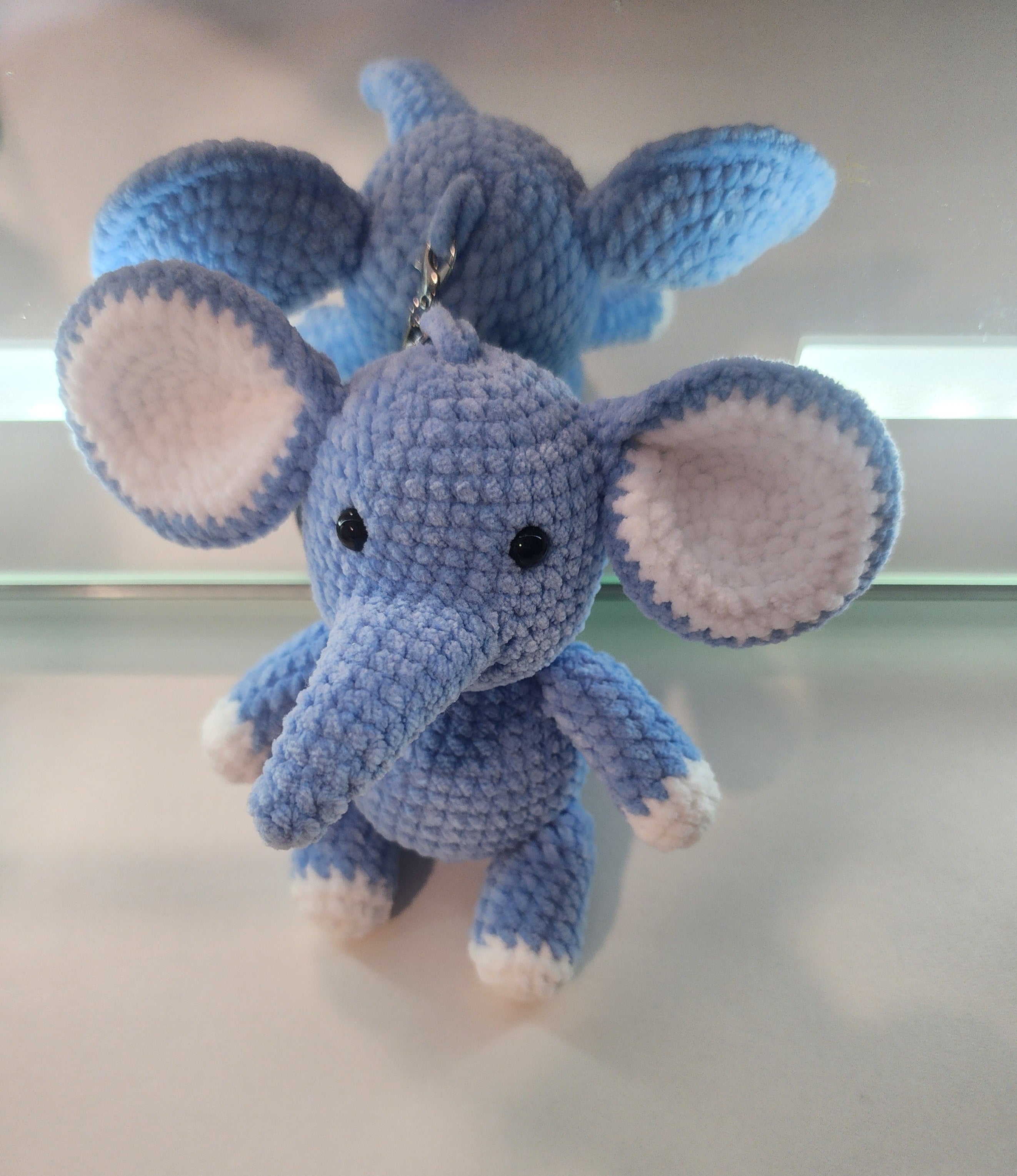 Blue Elephant Keychain