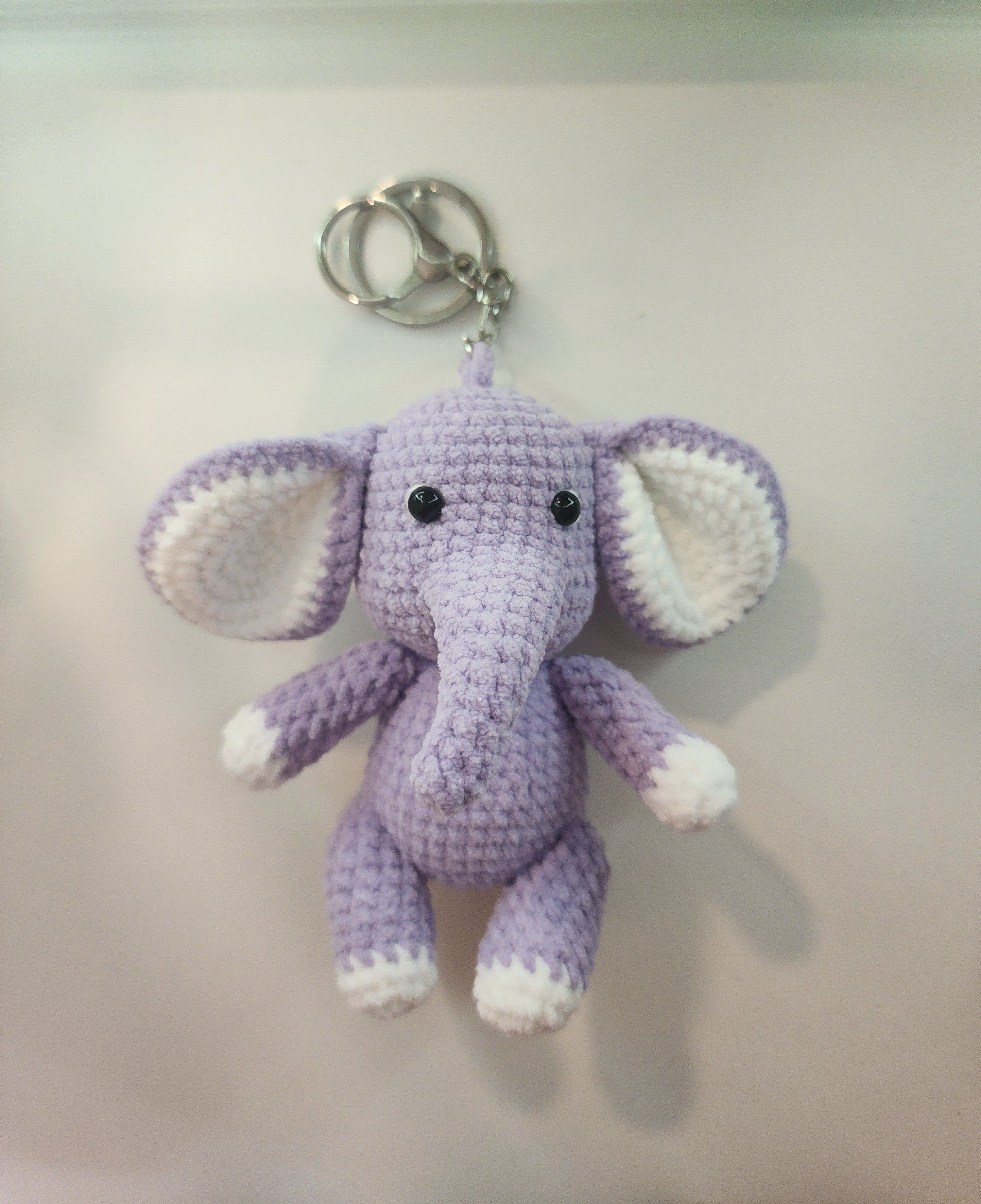 Purple Elephant Keychain
