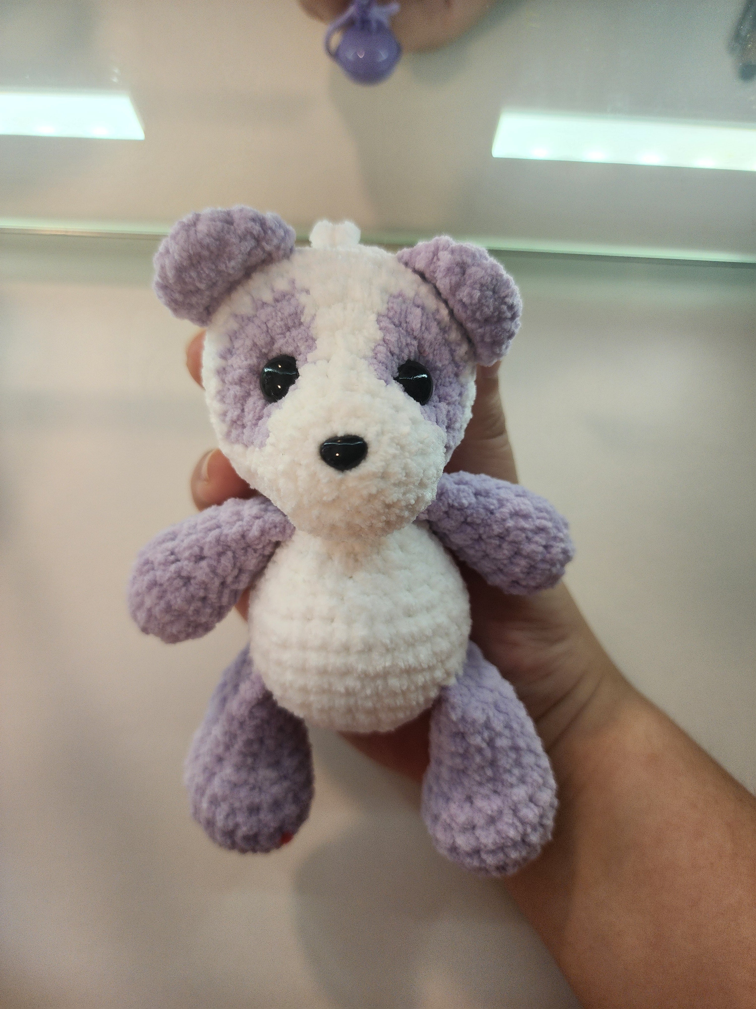 One Random Color Panda Keychain