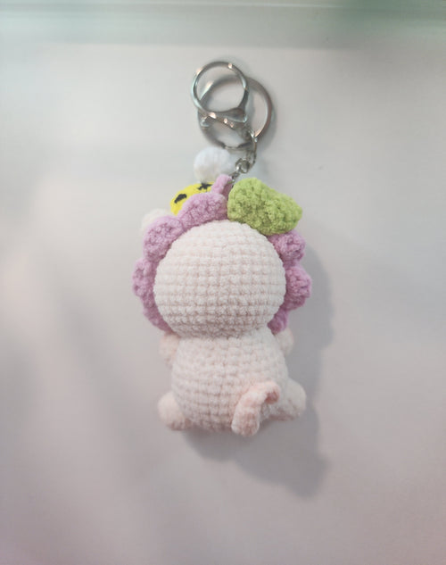 Flower Bee Piggy Keychain