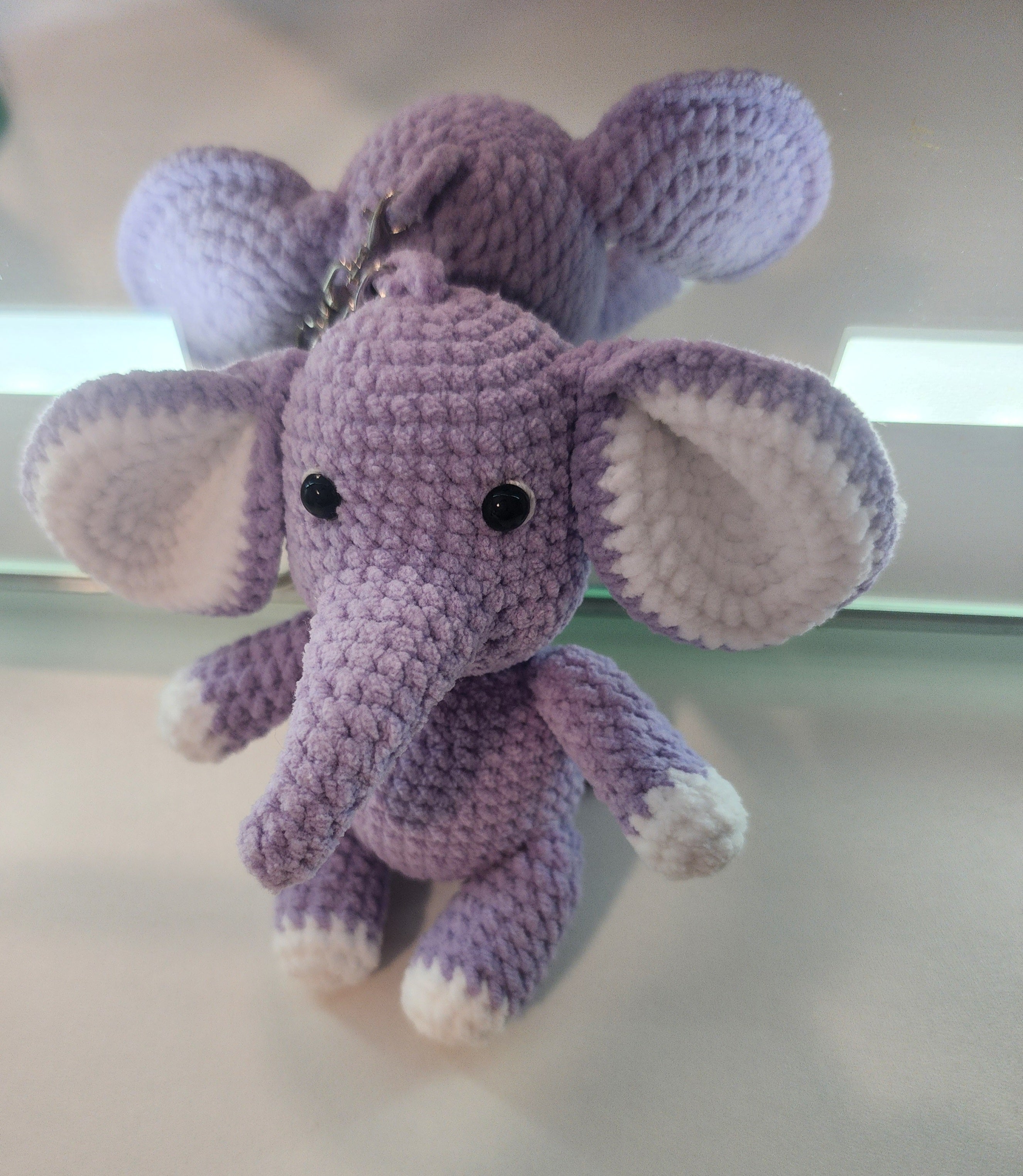 Purple Elephant Keychain