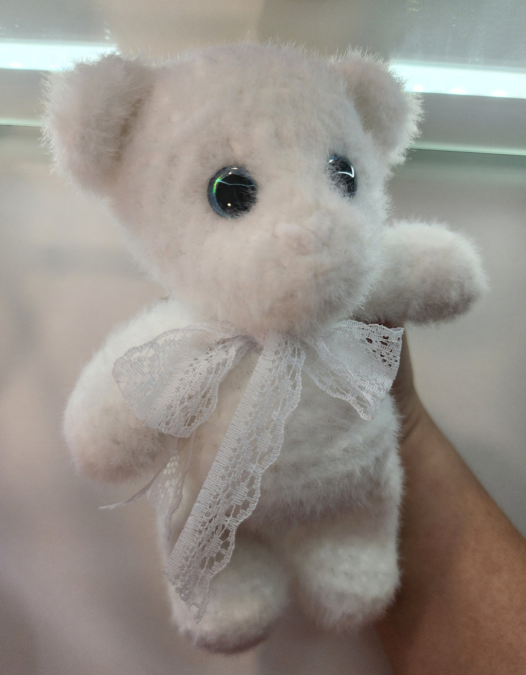 White Fuzzy Bear Small Plushies
