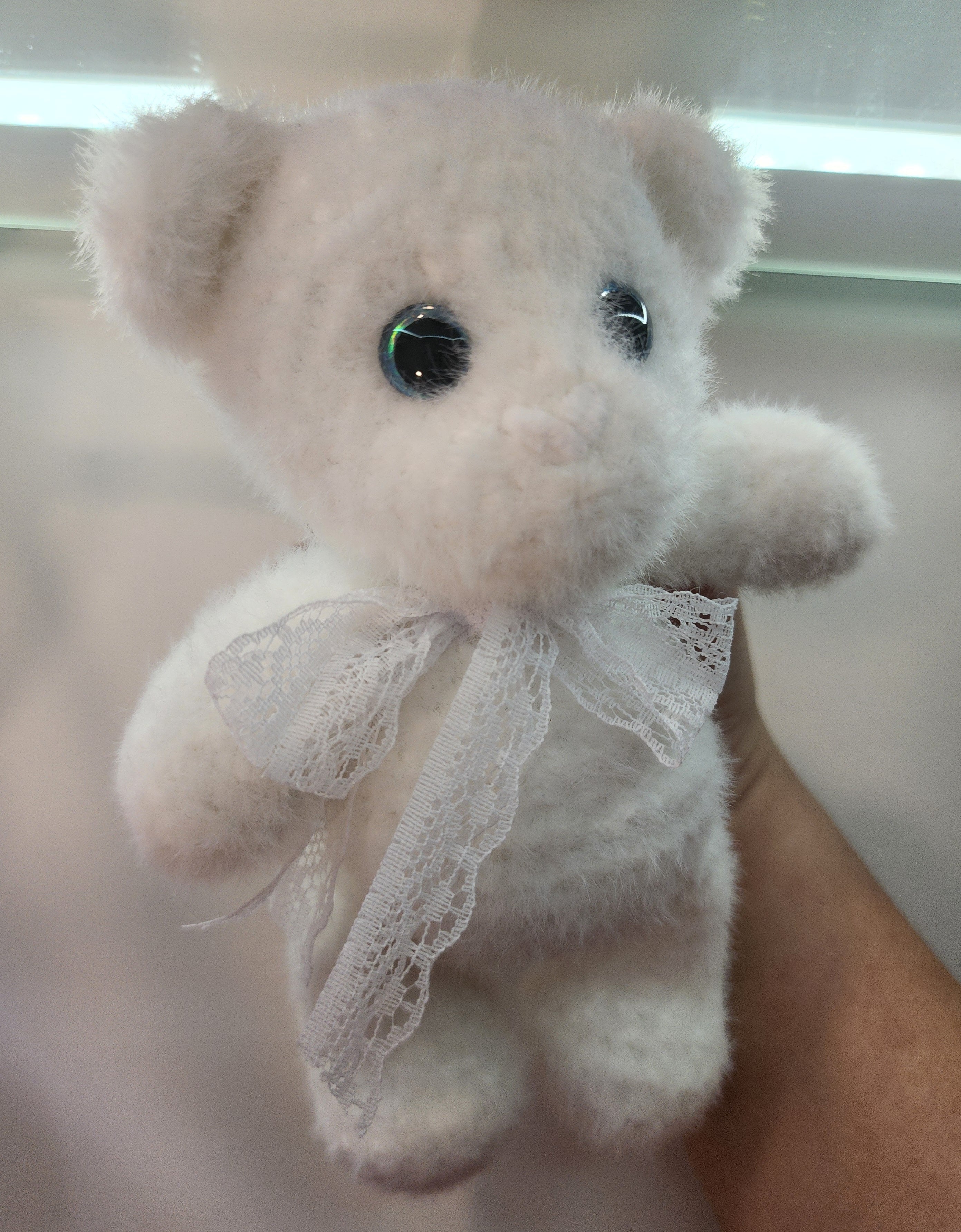 White Fuzzy Bear Small Plushies