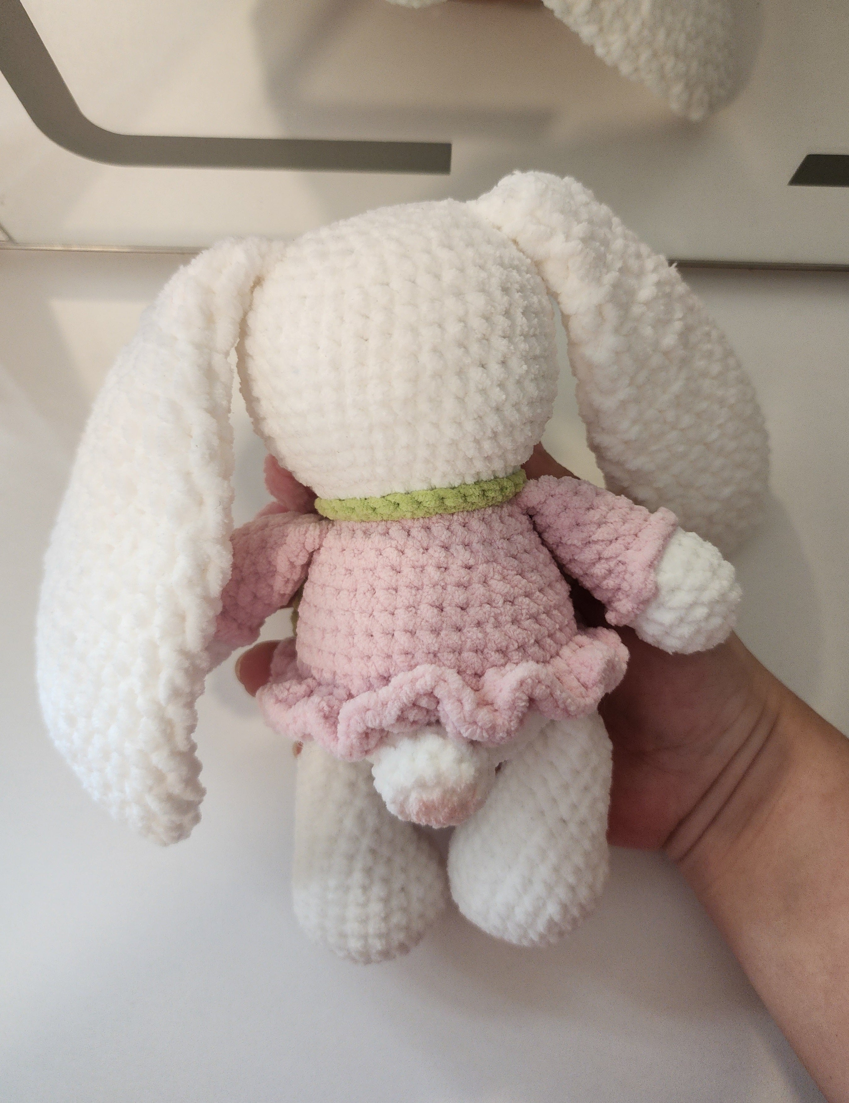 Long Ear White And Pink Bunny Small Plushies