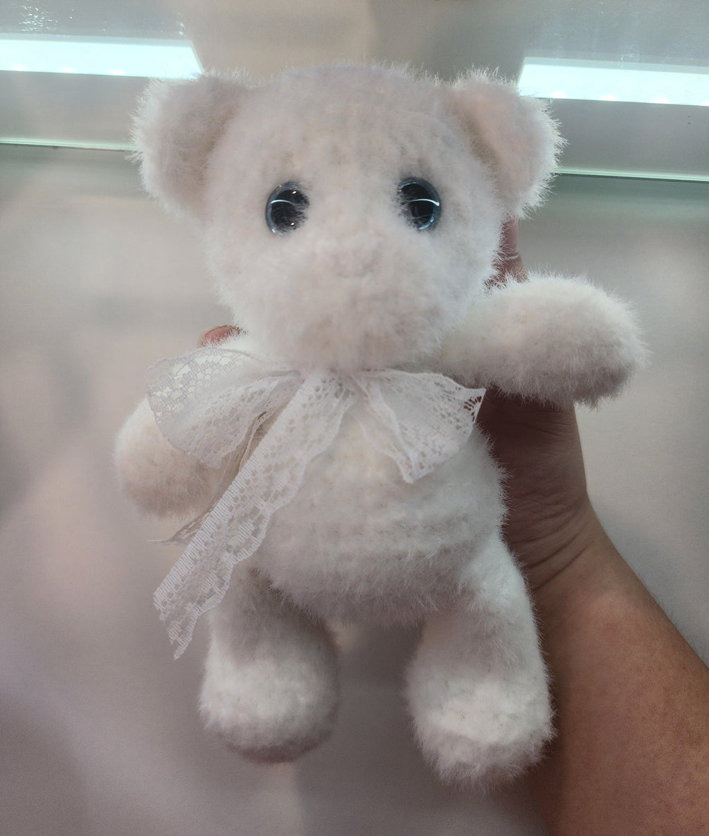 White Fuzzy Bear Small Plushies