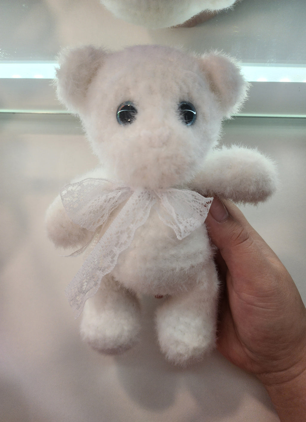 White Fuzzy Bear Small Plushies