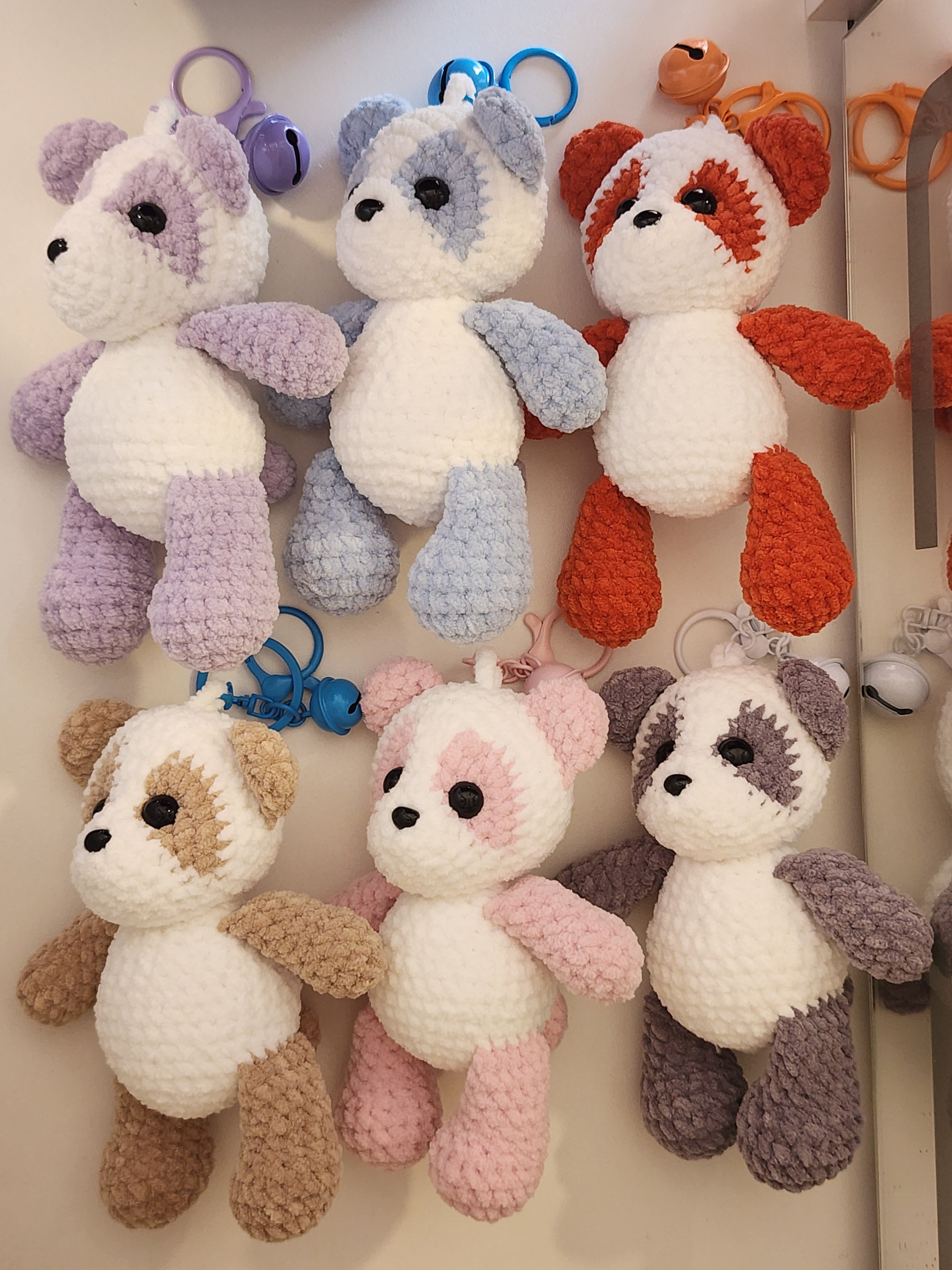 One Random Color Panda Keychain