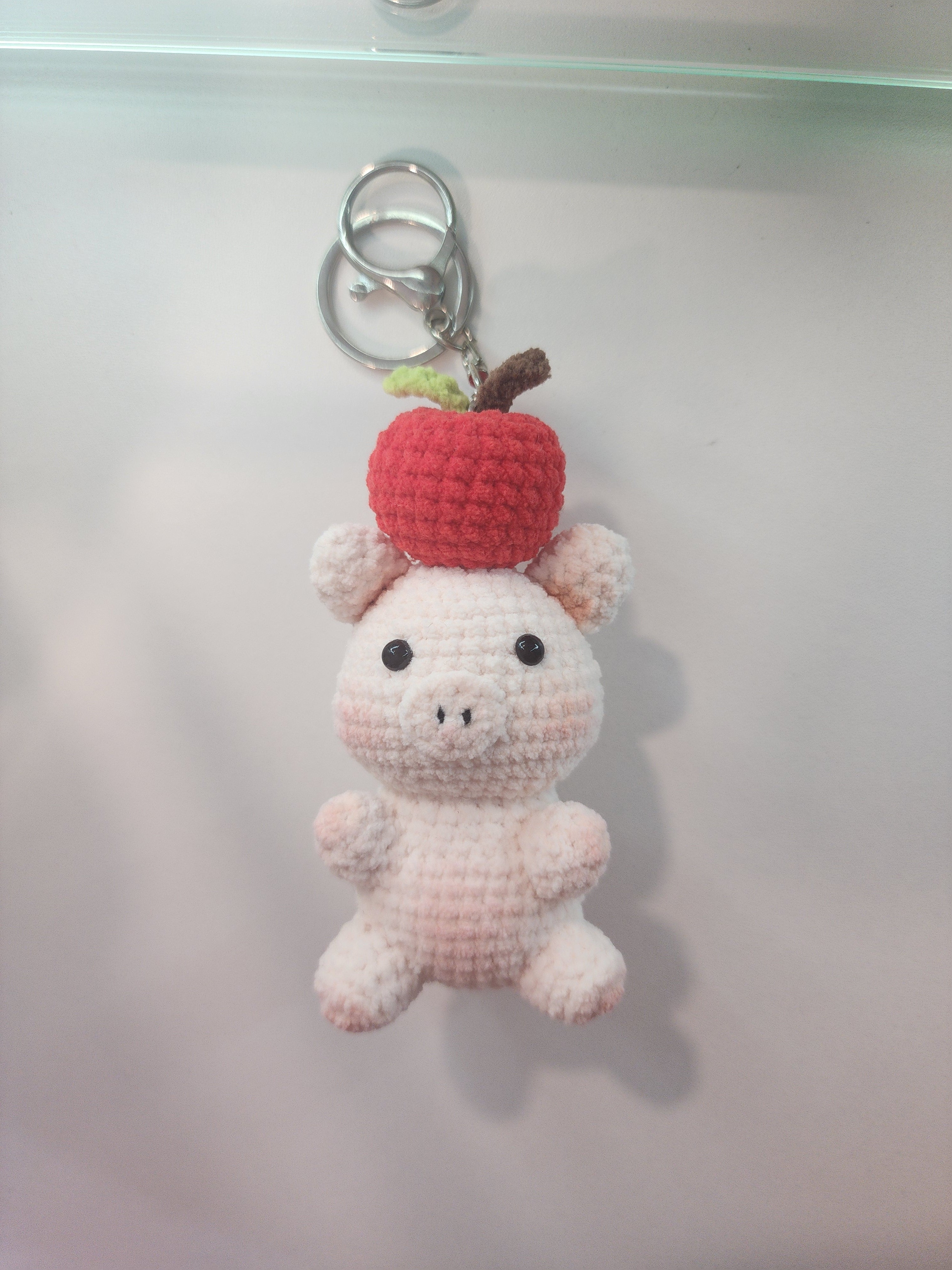 Apple Piggy Keychain